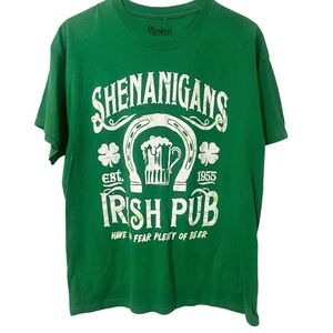 Shenanigans Irish Pub Est. 1955 Have No Fear Plenty of Beer T-Shirt Large